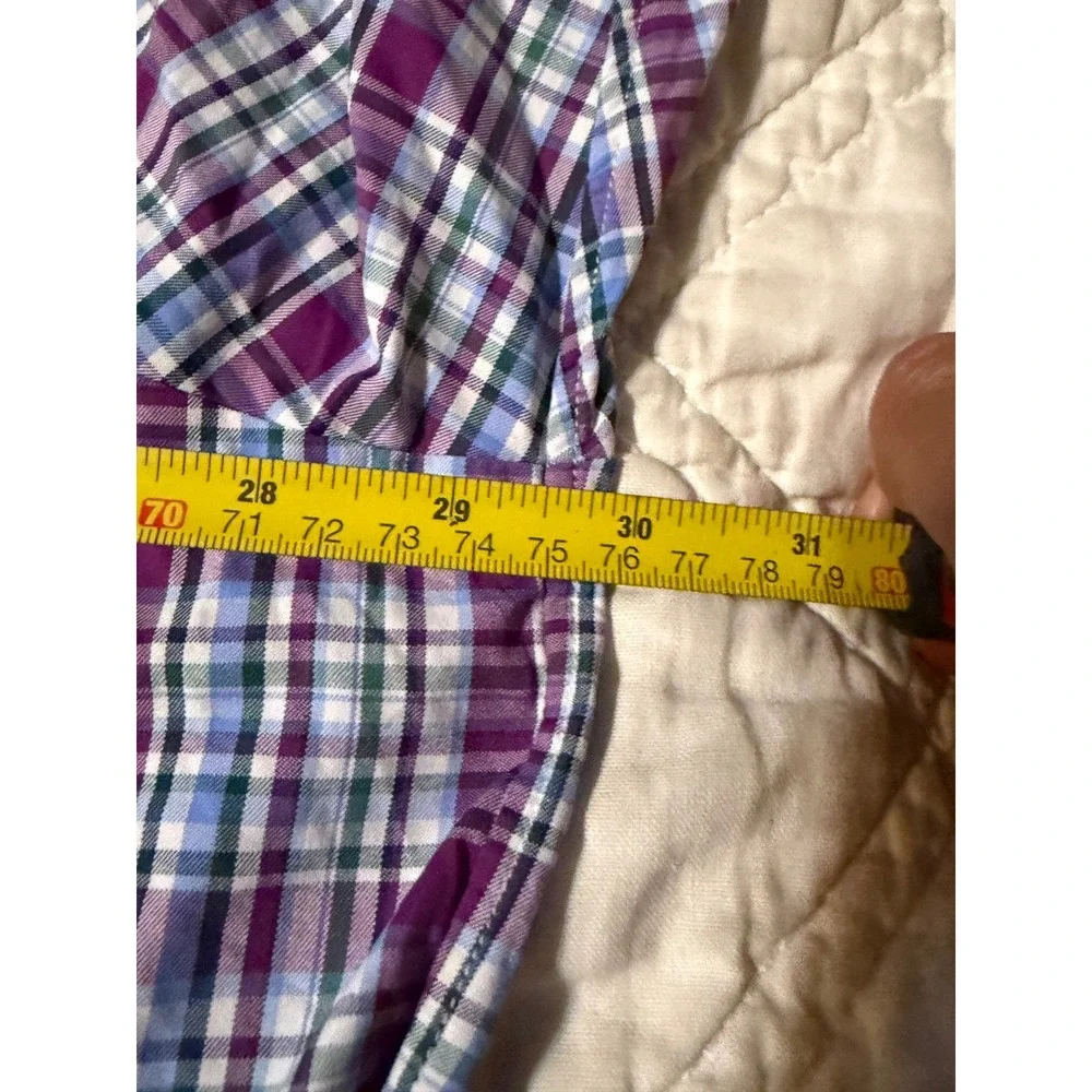 Polo Ralph Lauren Button Down Men 2XB Purple Plaid Performance Long Sleeve Shirt